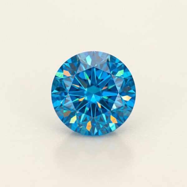 5.12 ct Cambodian Blue Zircon, Round, Heated