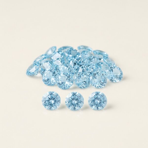 Aquamarine Parcel, 5 mm Rounds (per piece)