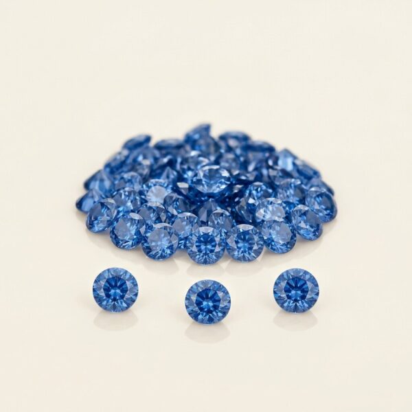 Blue Sapphire Parcel, 2.5 mm Rounds (per piece)