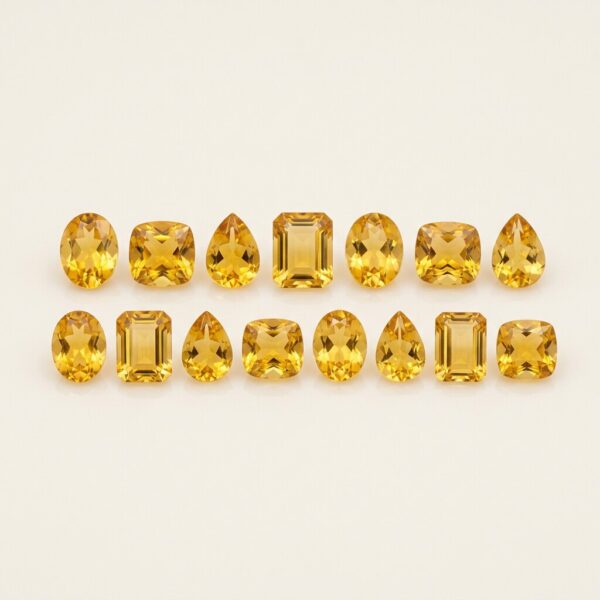 Lot of 15 Brazilian Citrines, 38.40 ct total