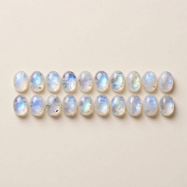 Lot of 20 Rainbow Moonstones, 42.60 ct total