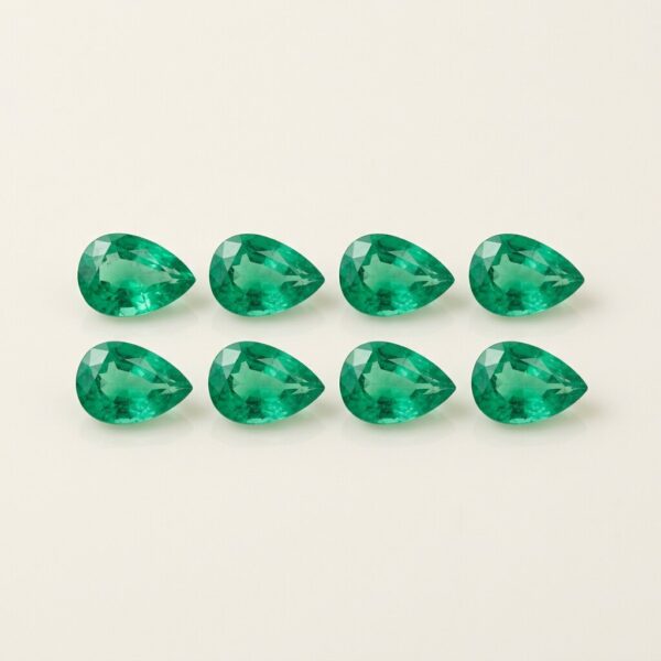 Lot of 8 Zambian Emeralds, 4.12 ct total