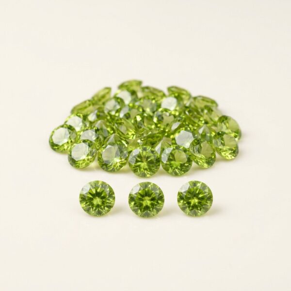 Peridot Parcel, 5 mm Rounds (per piece)