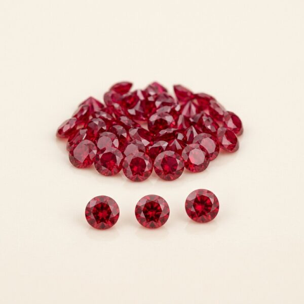 Ruby Parcel, 3 mm Rounds (per piece)